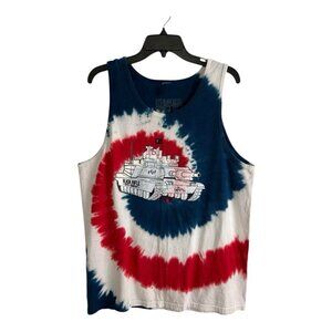 Black Rifle Coffee Co Mens Tee Shirt Adult Size Large Tank Tie Dye Patriotic